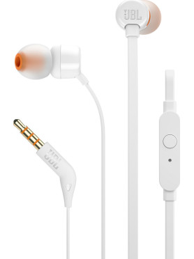 JBL T110 In-ear Handsfree Ακουστικά με Βύσμα 3.5mm Λευκό