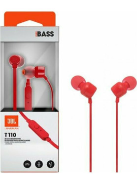 JBL T110 In-ear Handsfree με Βύσμα 3.5mm Κόκκινο