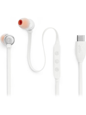 JBL Tune 310C In-ear Handsfree Ακουστικά με Βύσμα USB-C Λευκό