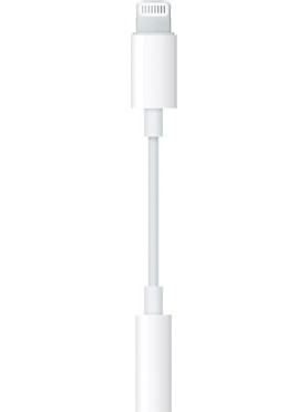Apple Μετατροπέας Lightning male σε 3.5mm female Λευκό 1τμχ MMX62AM/A
