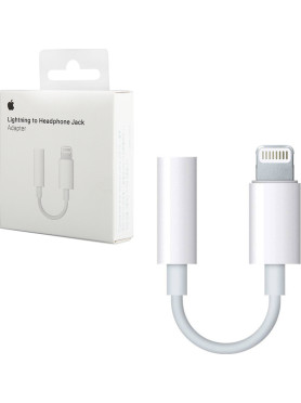 Apple Μετατροπέας Lightning male σε 3.5mm female Λευκό 1τμχ MMX62AM/A