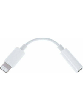 Apple Μετατροπέας Lightning male σε 3.5mm female Λευκό 1τμχ MMX62AM/A