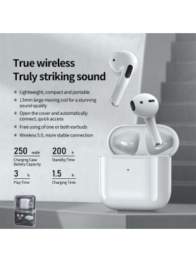 Remax TWS-10i Earbud Bluetooth Handsfree Ακουστικά με Αντοχή στον Ιδρώτα και Θήκη Φόρτισης Μαύρα