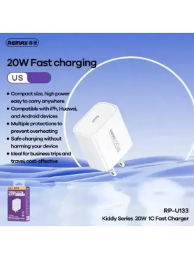 Remax Φορτιστής Χωρίς Καλώδιο 20W Power Delivery Λευκός (RP-U133)