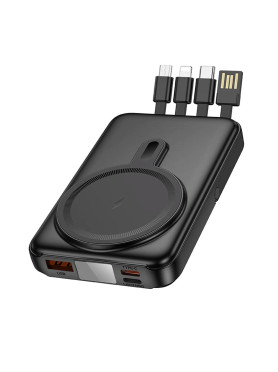 Hoco J135 Rico MagSafe Power Bank 10000mAh 22.5W Μαύρο