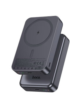 Hoco J160A MagSafe Power Bank 10000mAh 20W με Θύρα USB-C Power Delivery / Quick Charge 3.0 Γκρι