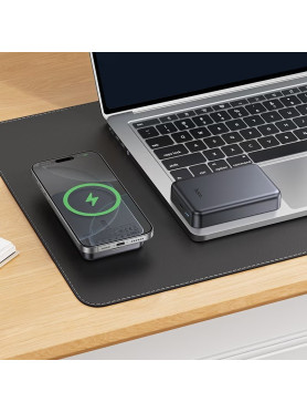 Hoco J160A MagSafe Power Bank 10000mAh 20W με Θύρα USB-C Power Delivery / Quick Charge 3.0 Γκρι