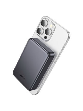 Hoco J160A MagSafe Power Bank 10000mAh 20W με Θύρα USB-C Power Delivery / Quick Charge 3.0 Γκρι