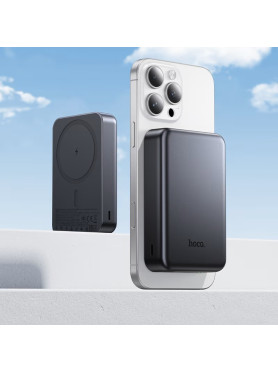 Hoco J160A MagSafe Power Bank 10000mAh 20W με Θύρα USB-C Power Delivery / Quick Charge 3.0 Γκρι