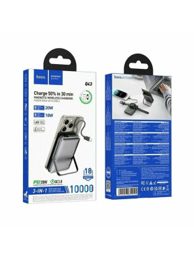 Hoco Q43 MagSafe Power Bank 1000mAh 20W Power Delivery Μαύρο