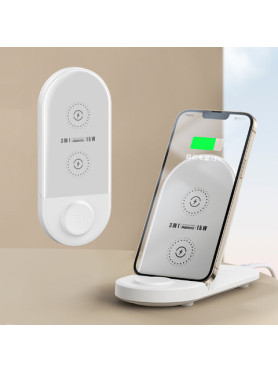 Remax Ασύρματος Φορτιστής (Qi Pad) 15W Λευκός (Mintai RP-W57)