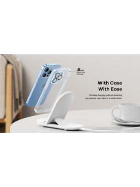 Remax Ασύρματος Φορτιστής (Qi Pad) 15W Λευκός (Mintai RP-W57)