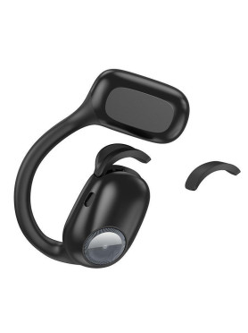 Hoco EA3 Talent Open Ear Bluetooth Handsfree Ακουστικά με Θήκη Φόρτισης Μαύρα