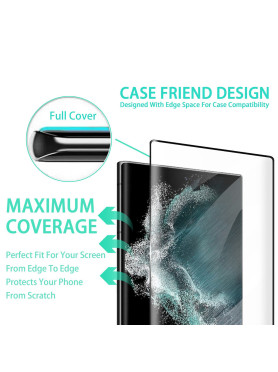 Leewello Curve 9H HD Clear Full Glue Full Face Tempered Glass Μαύρο (Galaxy S20 Ultra)