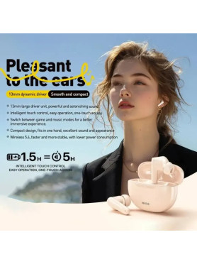 WK WS-15 In-ear Bluetooth Handsfree Ακουστικά με Θήκη Φόρτισης Μαύρα