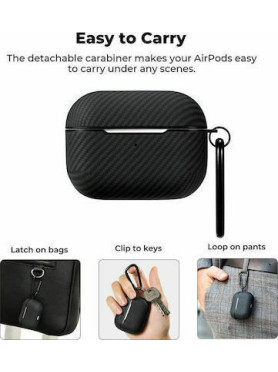 Leewello LW-346 Θήκη Σιλικόνης σε Μαύρο χρώμα για Apple AirPods Pro