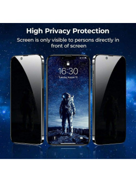 Leewello Antispy Privacy Full Face Tempered Glass Μαύρο (iPhone 12 / 12 Pro)