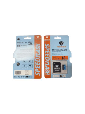 Technovo Micro microSDHC 16GB Class 10 με αντάπτορα