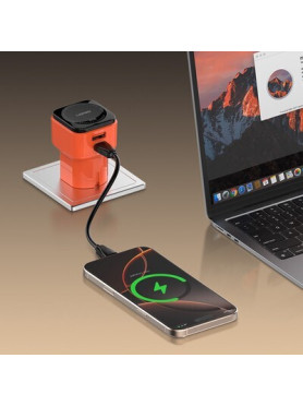 Ldnio Φορτιστής με Θύρα USB-A και Θύρα USB-C και Καλώδιο USB-C - USB-C 45W Πορτοκαλί (Q2420)
