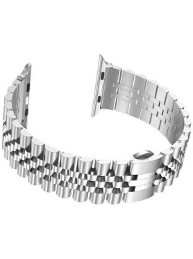 Leewello LW-375 Λουράκι Ανοξείδωτο Ατσάλι Silver (Apple Watch 44/45/46mm/Ultra 49mm)