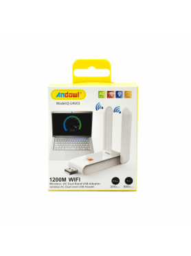 Ασύρματος Usb Αντάπτορας Δικτύου Κεραία Wifi 5ghz Ac1200 Dual Band 866mbps 802.11ac Λευκό