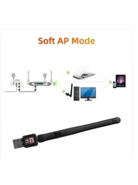 Andowl Q-A220B Αντάπτορας Δικτύου USB με Ασύρματη Σύνδεση Wi-Fi 900Mbps και Αποσπώμενη Κεραία