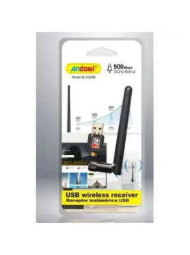 Andowl Q-A220B Αντάπτορας Δικτύου USB με Ασύρματη Σύνδεση Wi-Fi 900Mbps και Αποσπώμενη Κεραία