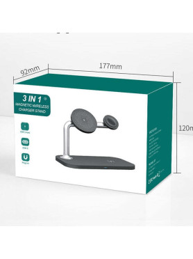 Factory Ασύρματος Φορτιστής (Qi Pad) 15W Power Delivery / Quick Charge 3.0 Μαύρος (OJD-85)