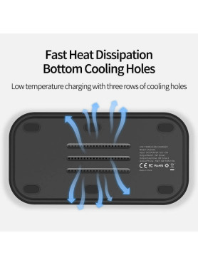 Factory Ασύρματος Φορτιστής (Qi Pad) 15W Power Delivery / Quick Charge 3.0 Μαύρος (OJD-85)