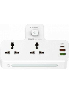 Ldnio SC2311 Αντάπτορας Πρίζας από Universal σε Ελλάδας με 3 Θύρες USB