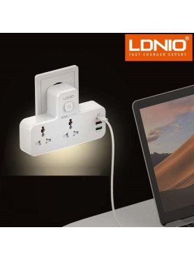 Ldnio SC2311 Αντάπτορας Πρίζας από Universal σε Ελλάδας με 3 Θύρες USB