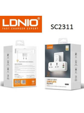 Ldnio SC2311 Αντάπτορας Πρίζας από Universal σε Ελλάδας με 3 Θύρες USB