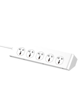 Ldnio Πολύπριζο 10 Θέσεων με 5 USB-A, 1 USB-C, Διακόπτη και Καλώδιο 2m Αγγλίας (Type G) Κωδικός: SC10610