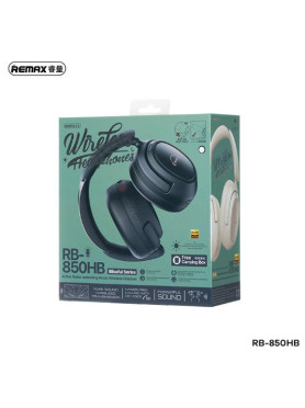 Remax RB-850HB Ασύρματα Bluetooth Over Ear Ακουστικά με 100 ώρες Λειτουργίας Μαύρα