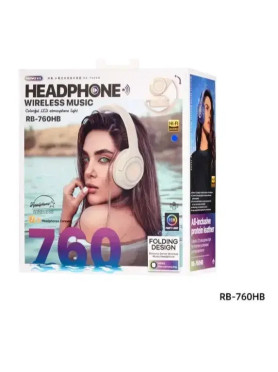Remax RB-760HB Ασύρματα Bluetooth Over Ear Ακουστικά με 7 ώρες Λειτουργίας Λευκά