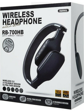 Remax RB-700HB Ασύρματα Bluetooth On Ear Ακουστικά με 10 ώρες Λειτουργίας Μαύρα / Γκρι