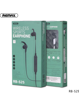 Remax RB-S25 In-ear Bluetooth Handsfree Ακουστικά με Αντοχή στον Ιδρώτα Μαύρα