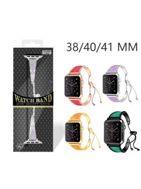 LW-372 Λουράκι Ανοξείδωτο Ατσάλι black+green (Apple Watch 38/40/41/42mm)