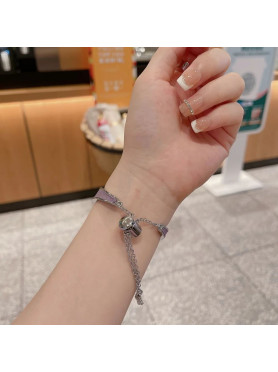 Leewello LW-373 Λουράκι Ανοξείδωτο Ατσάλι Silver/Purple (Apple Watch 44/45/46mm/Ultra 49mm)
