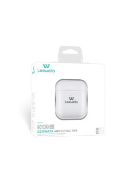 Leewello WP-421 In-ear Bluetooth Handsfree Ακουστικά με Θήκη Φόρτισης Λευκά