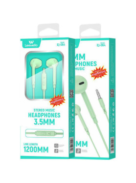 Leewello EJ-064 Earbuds Handsfree με Βύσμα 3.5mm Πράσινο