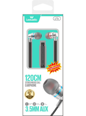 Leewello EJ-101 In-ear Handsfree με Βύσμα 3.5mm Ασημί