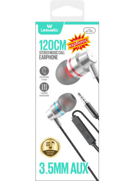 Leewello EJ-101 In-ear Handsfree με Βύσμα 3.5mm Ασημί