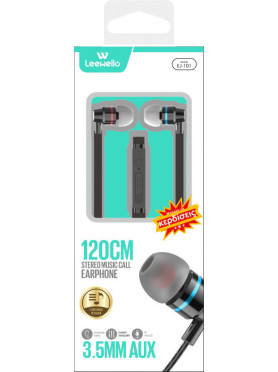 Leewello EJ-101 In-ear Handsfree με Βύσμα 3.5mm Μαύρο