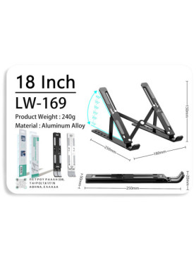 Leewello Βάση Στήριξης για Laptop έως 18" Ασημί ()