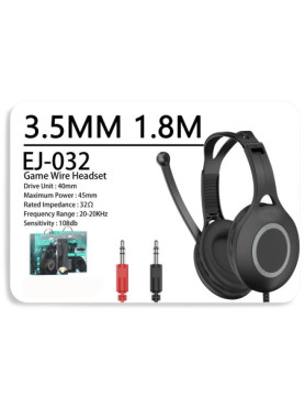 Leewello EJ-032 Over Ear Gaming Headset με σύνδεση 2x3.5mm