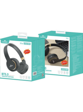 Leewello LY-067 Ασύρματα Bluetooth Over Ear Ακουστικά με Ραδιόφωνο Μαύρα