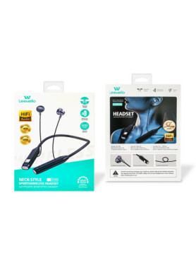 Leewello LW-200 In-ear Bluetooth Handsfree Ακουστικά με Αντοχή στον Ιδρώτα Μαύρα
