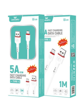 Leewello SJX-210 USB 2.0 Cable USB-C male - USB-A male Λευκό/Κόκκινο 1m (SJX-210)
