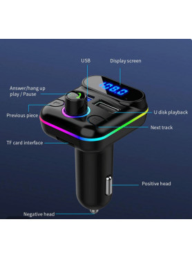 Leewello FM Transmitter Αυτοκινήτου με Bluetooth / USB